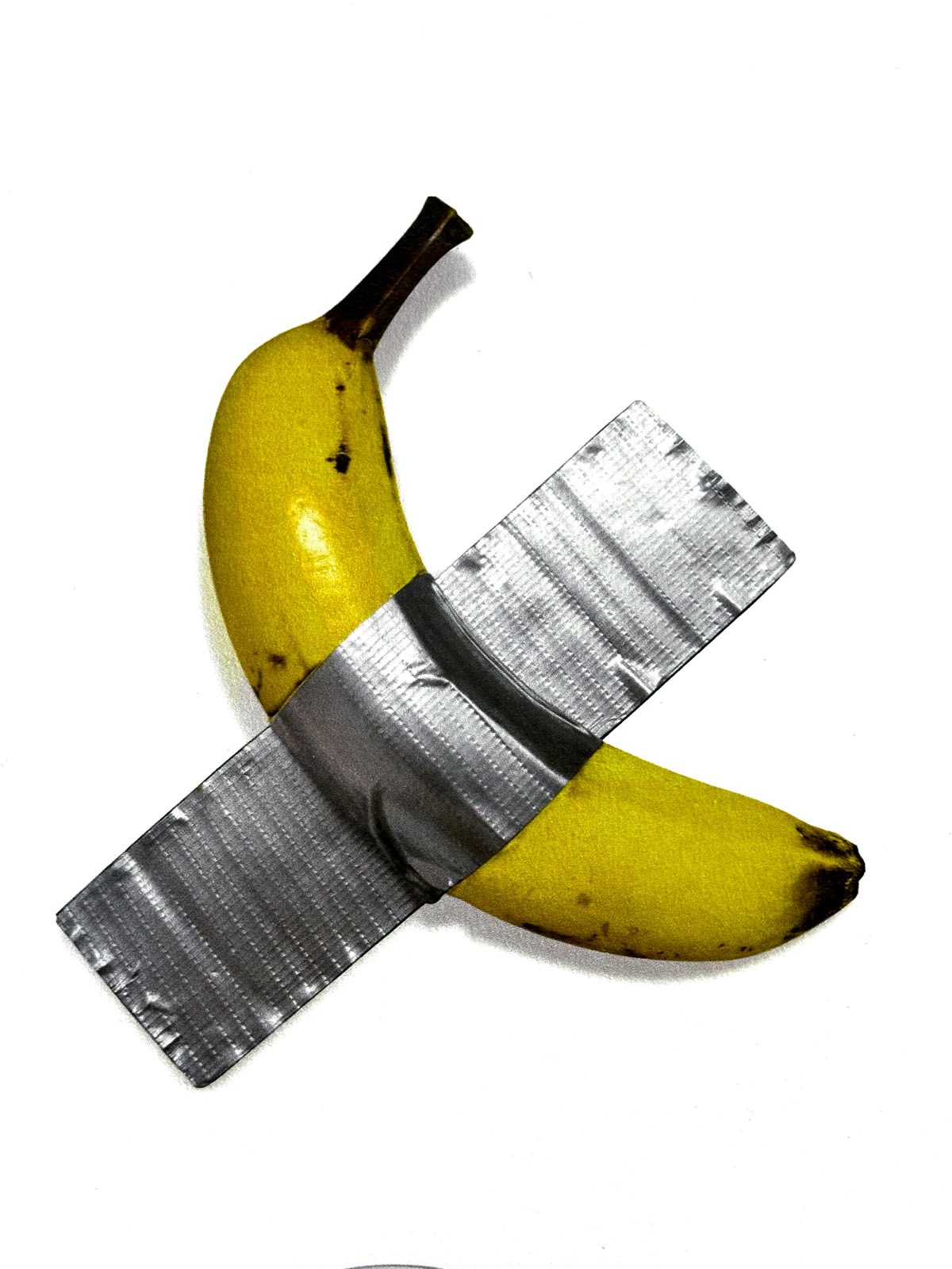 Stampa su muro: banana con nastro adesivo