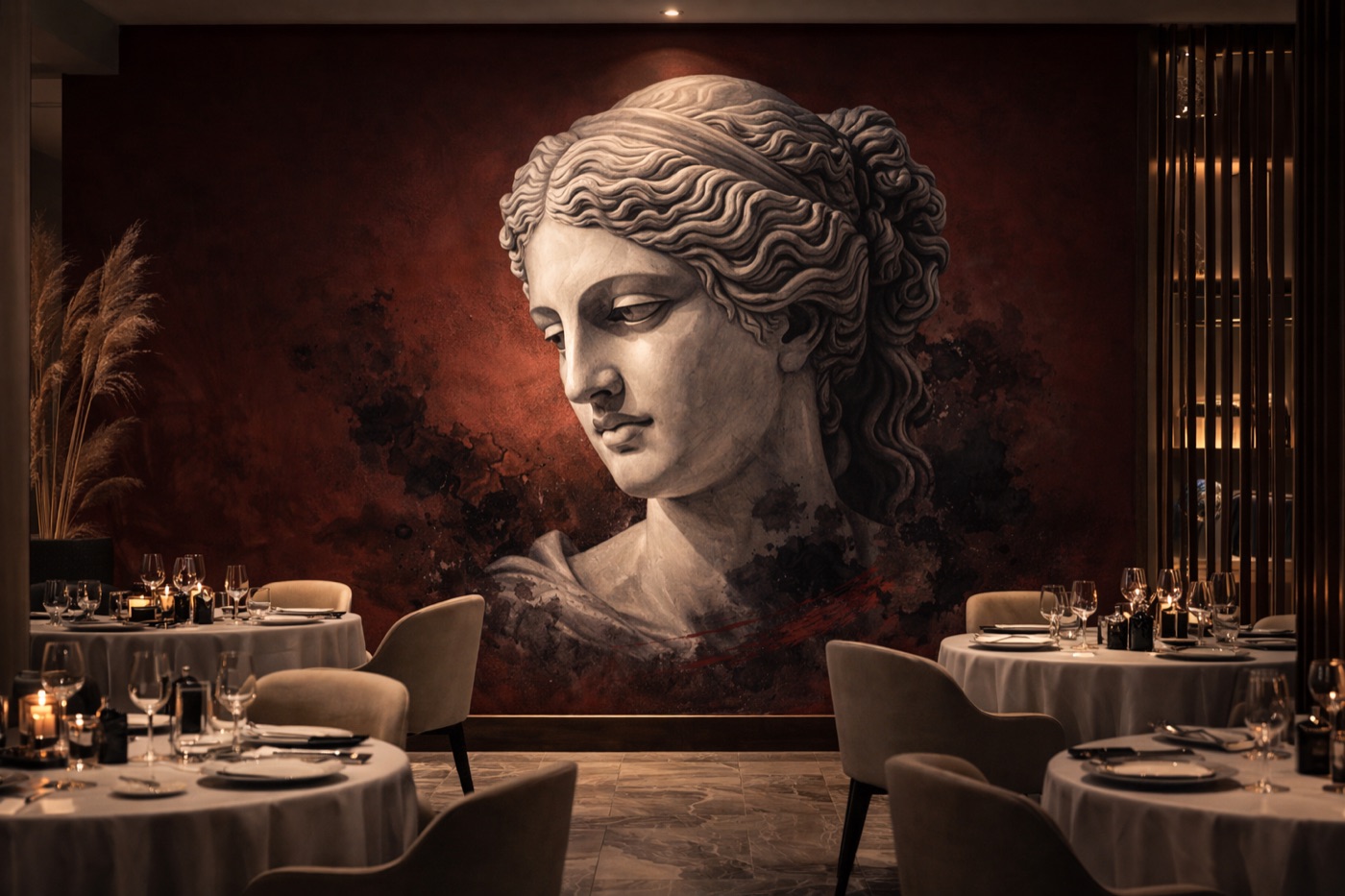 Stampa verticale INK WALL — scultura classica